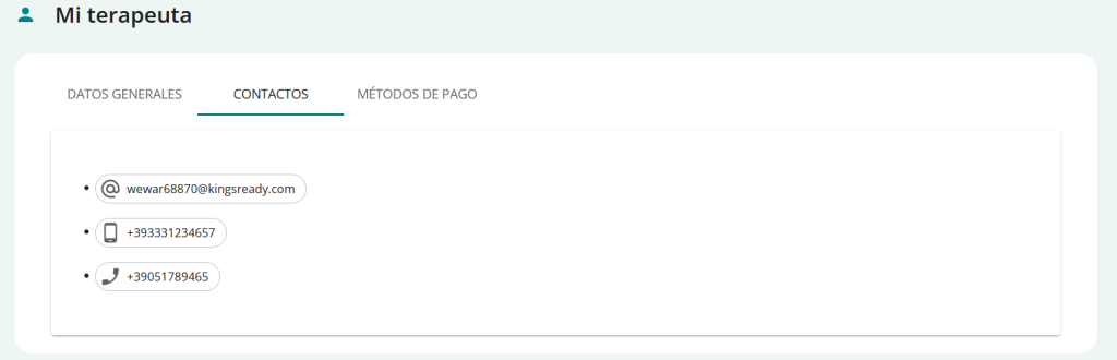 terapeuta contactos
