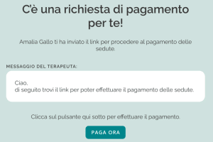 e-mail per la richiesta di pagamento