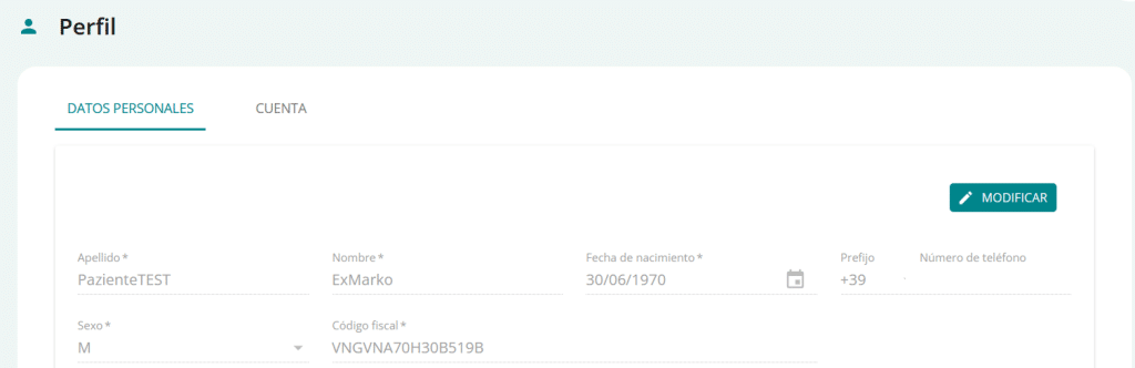 perfil personal