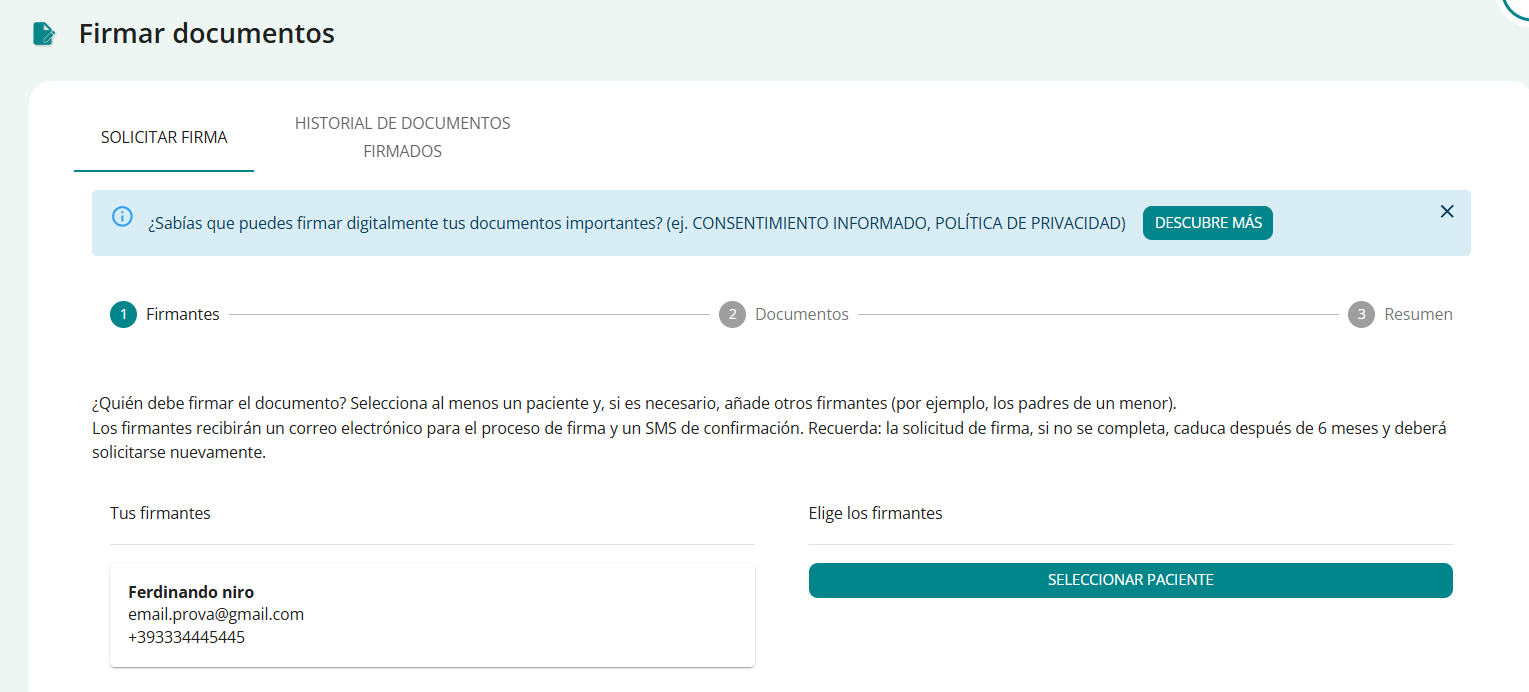 richiedi firma es