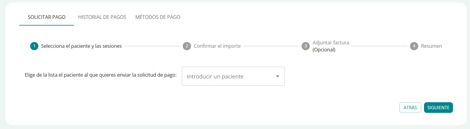 richiedi pagamento es