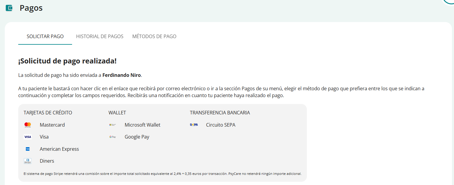 fine pagamento es