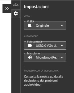 impostazioni in videoseduta