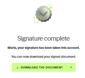 Signature complete