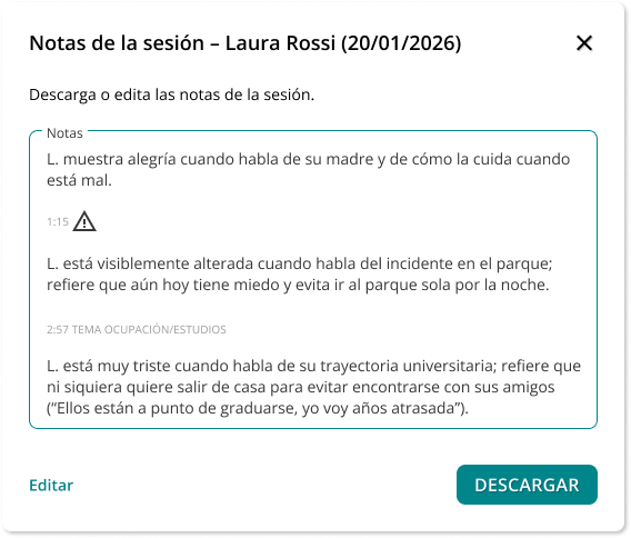 editar notas