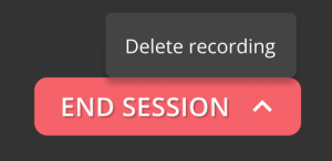 Recording delete