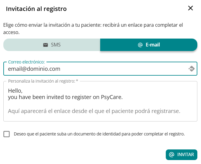 invito mail es