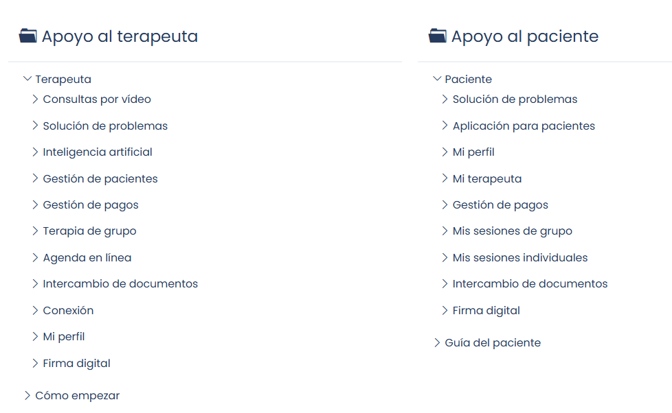 elenco supporto es