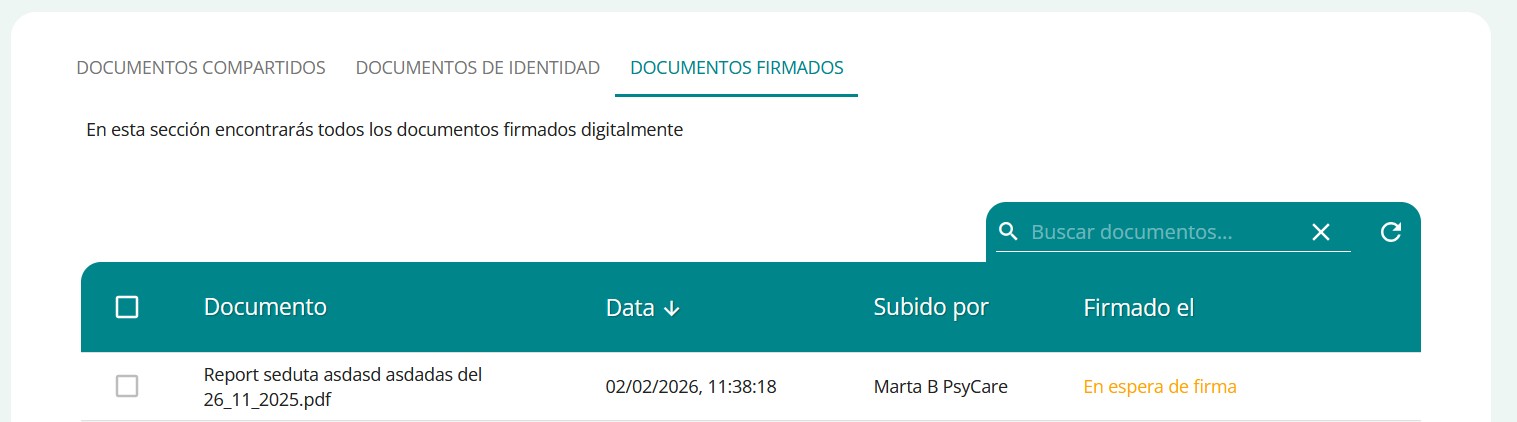 DOCUMENTOS FIRMADOS PACIENTE